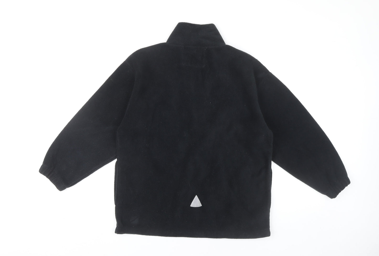 Result Womens Black Fleece Sweatshirt M 8/10 1/4 Zip Pullover