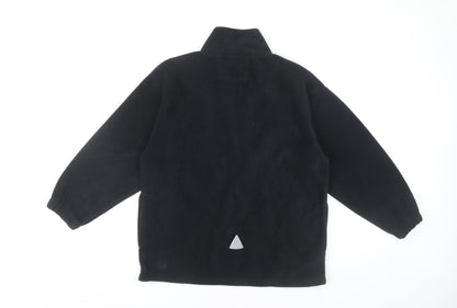 Result Womens Black Fleece Sweatshirt M 8/10 1/4 Zip Pullover