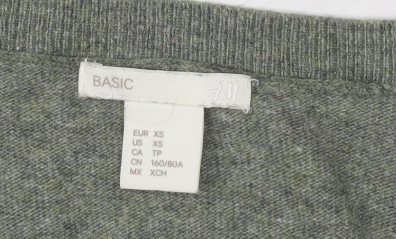 Womens UK Size XS H&M Grey Pullover Jumper