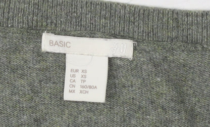 Womens UK Size XS H&M Grey Pullover Jumper