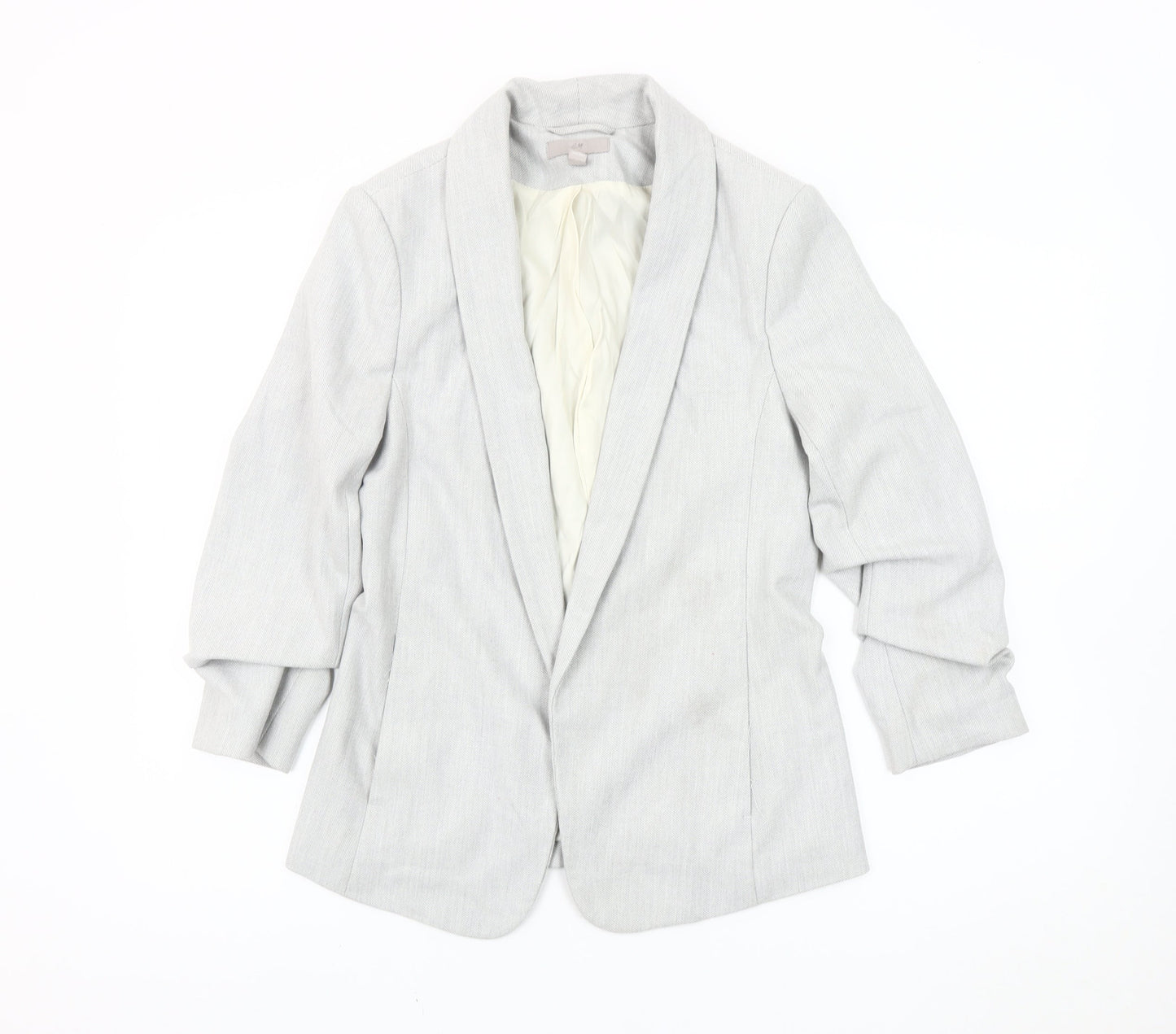 H&M Women’s Grey Shawl Lapel Blazer Size 10 Regular Fit