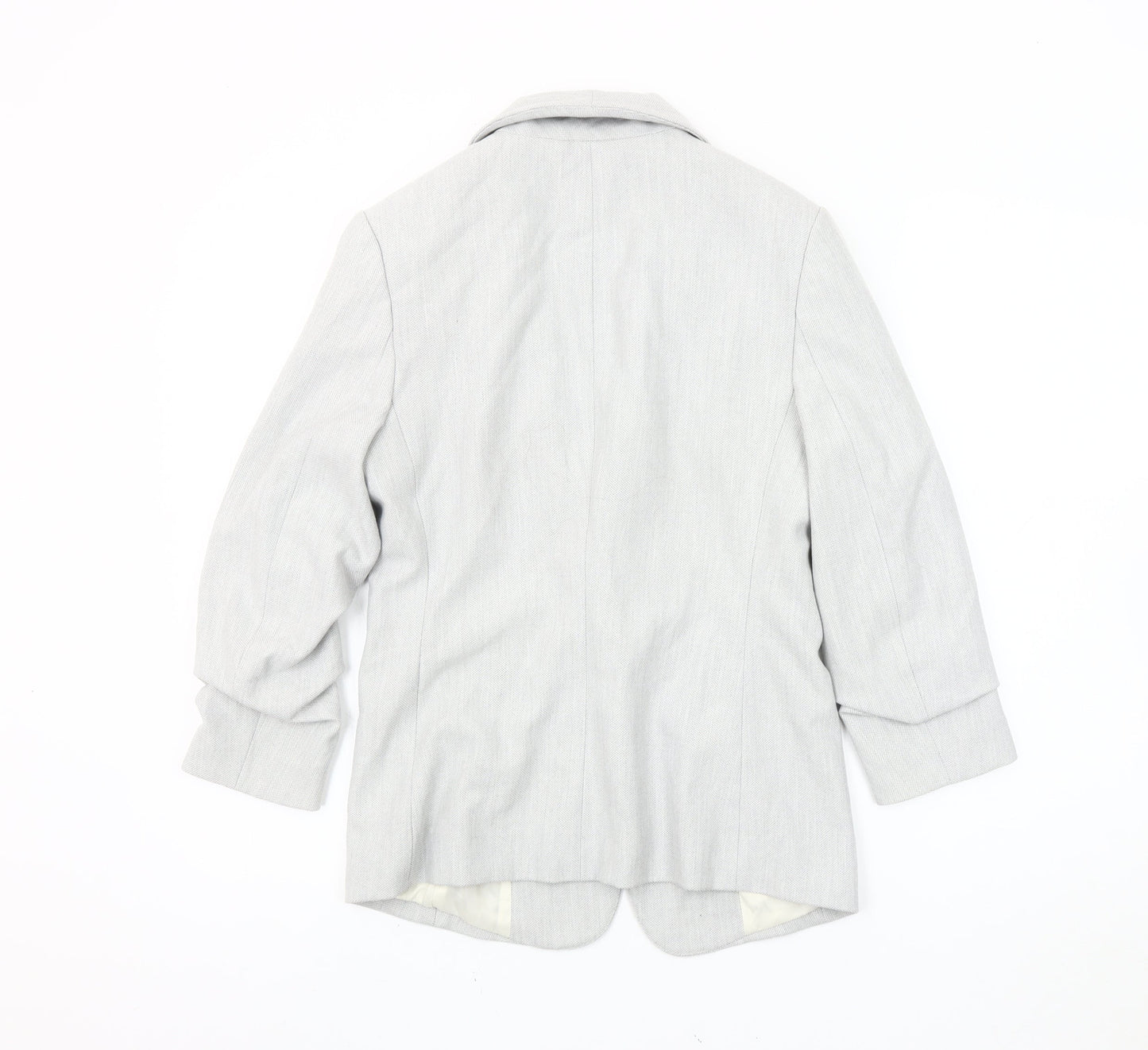 H&M Women’s Grey Shawl Lapel Blazer Size 10 Regular Fit