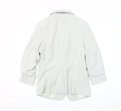 H&M Women’s Grey Shawl Lapel Blazer Size 10 Regular Fit