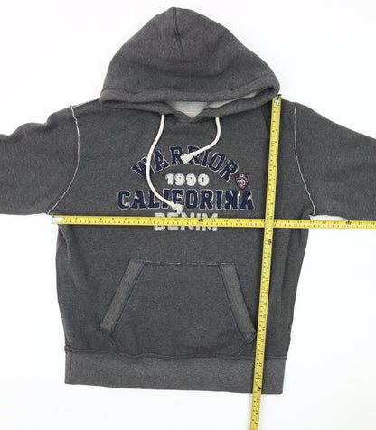 MGL Mens Grey Pullover Hoodie XL Embroidered Logo Casual Sweatshirt