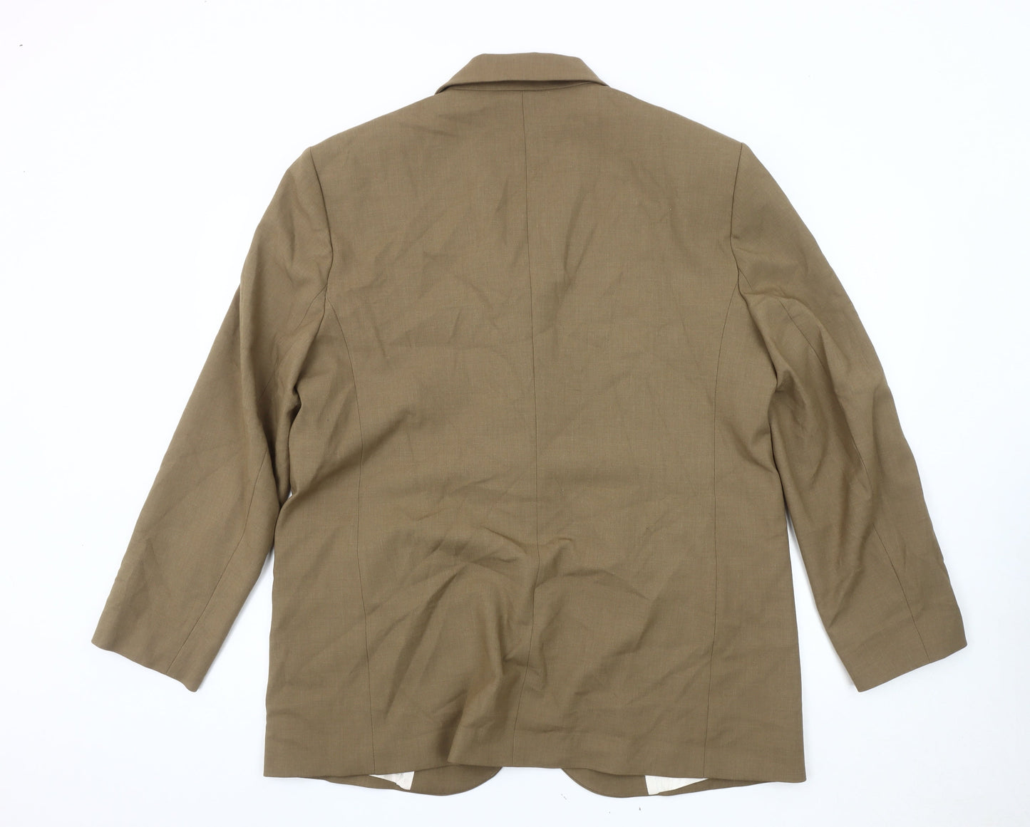 Zara Women Brown Regular Fit Blazer Jacket Size XL Single-Breasted