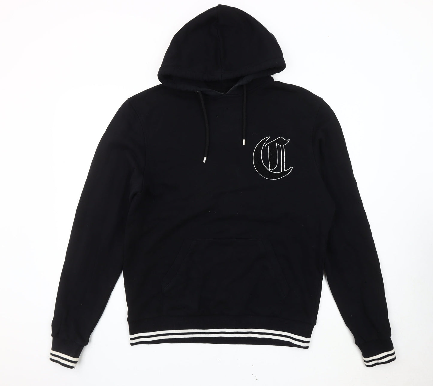The Couture Club Mens Black Pullover Hoodie Size M Embroidered Logo
