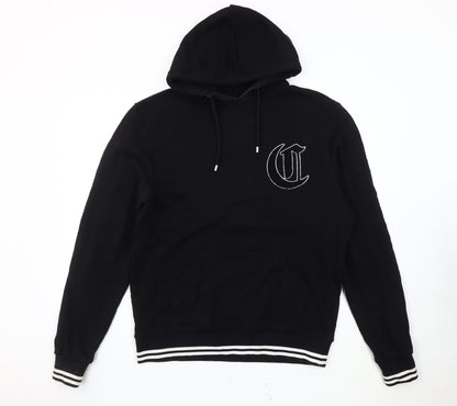 The Couture Club Mens Black Pullover Hoodie Size M Embroidered Logo