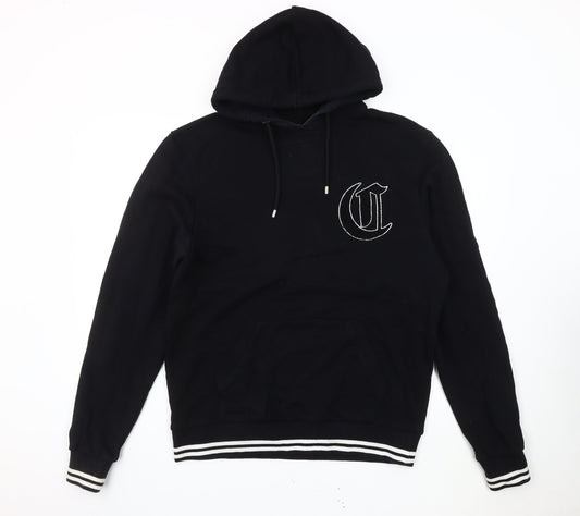 The Couture Club Mens Black Pullover Hoodie Size M Embroidered Logo
