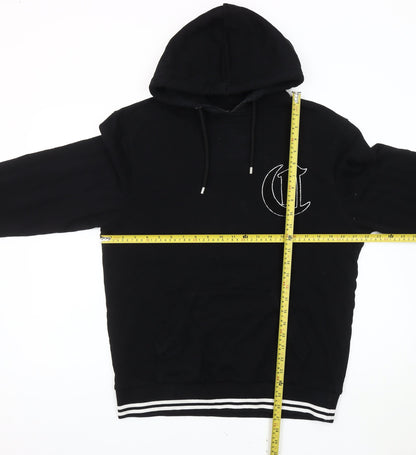 The Couture Club Mens Black Pullover Hoodie Size M Embroidered Logo