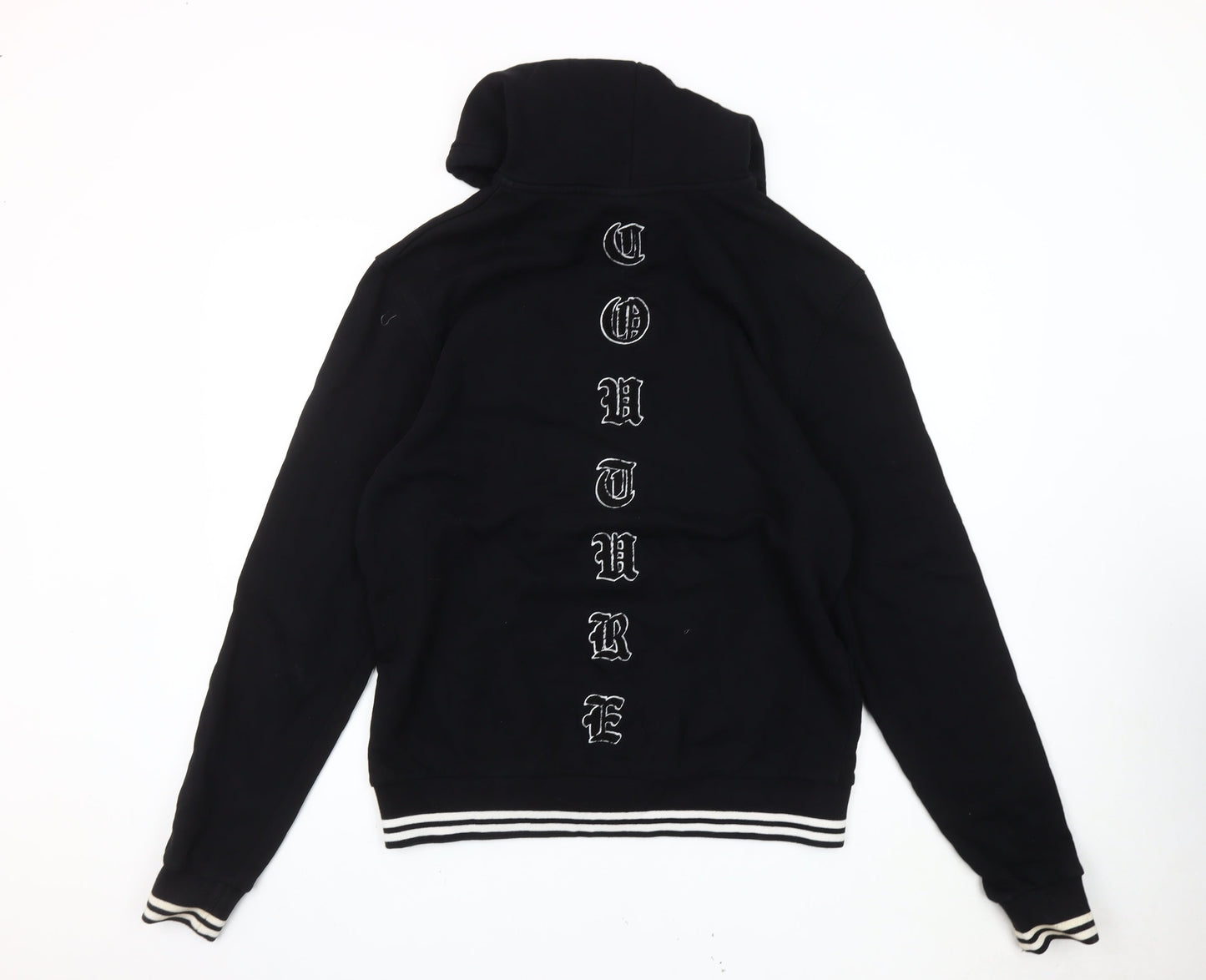 The Couture Club Mens Black Pullover Hoodie Size M Embroidered Logo