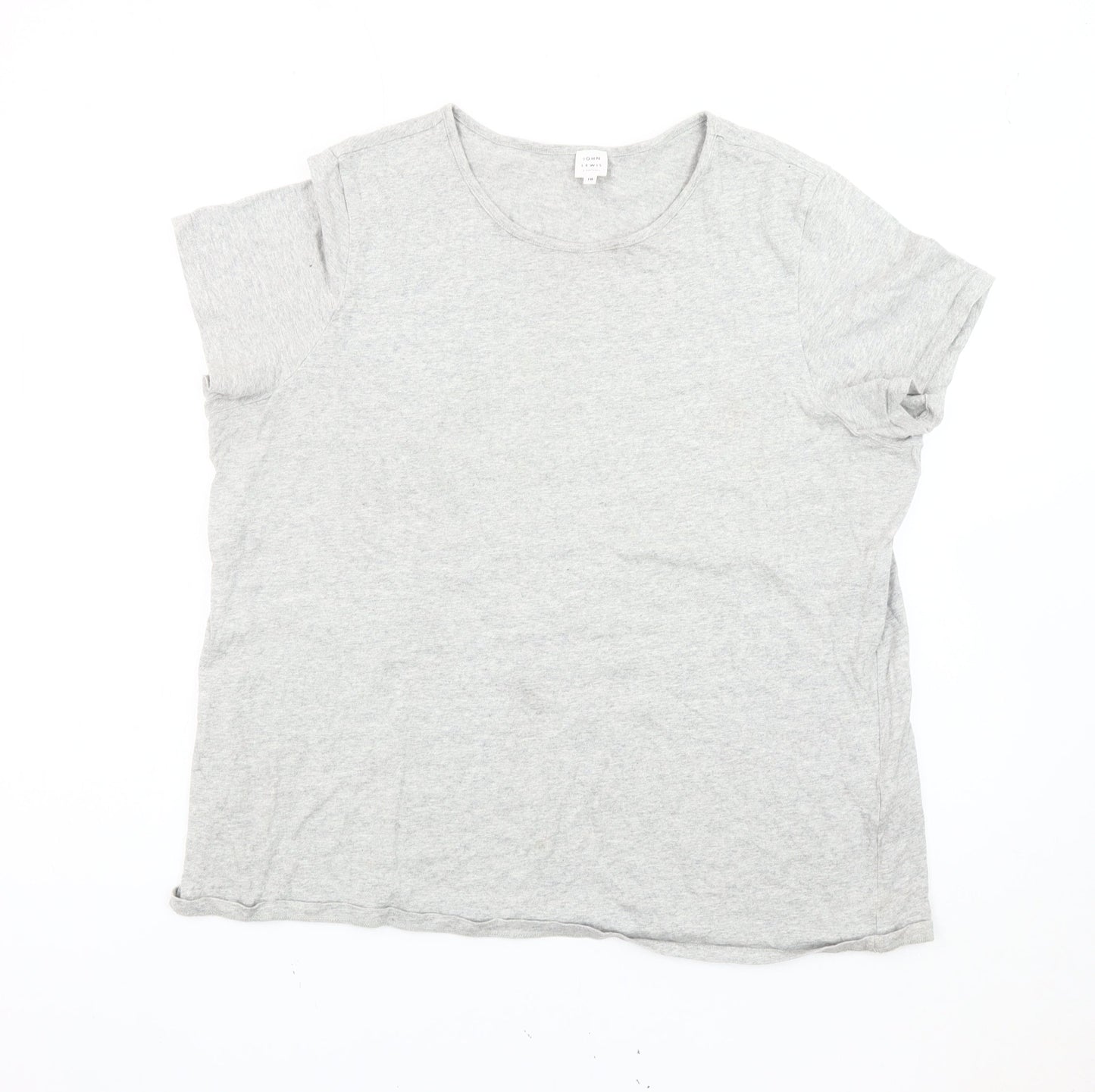 Womens UK Size 18 John Lewis Grey Basic T-Shirt