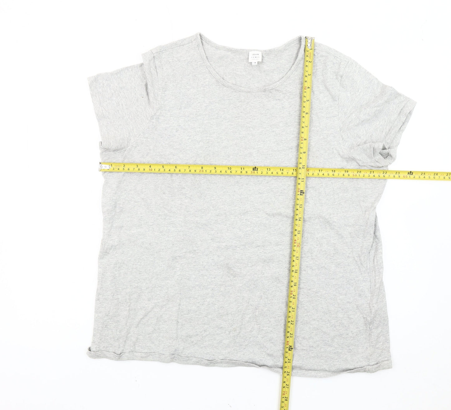 Womens UK Size 18 John Lewis Grey Basic T-Shirt