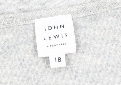 Womens UK Size 18 John Lewis Grey Basic T-Shirt