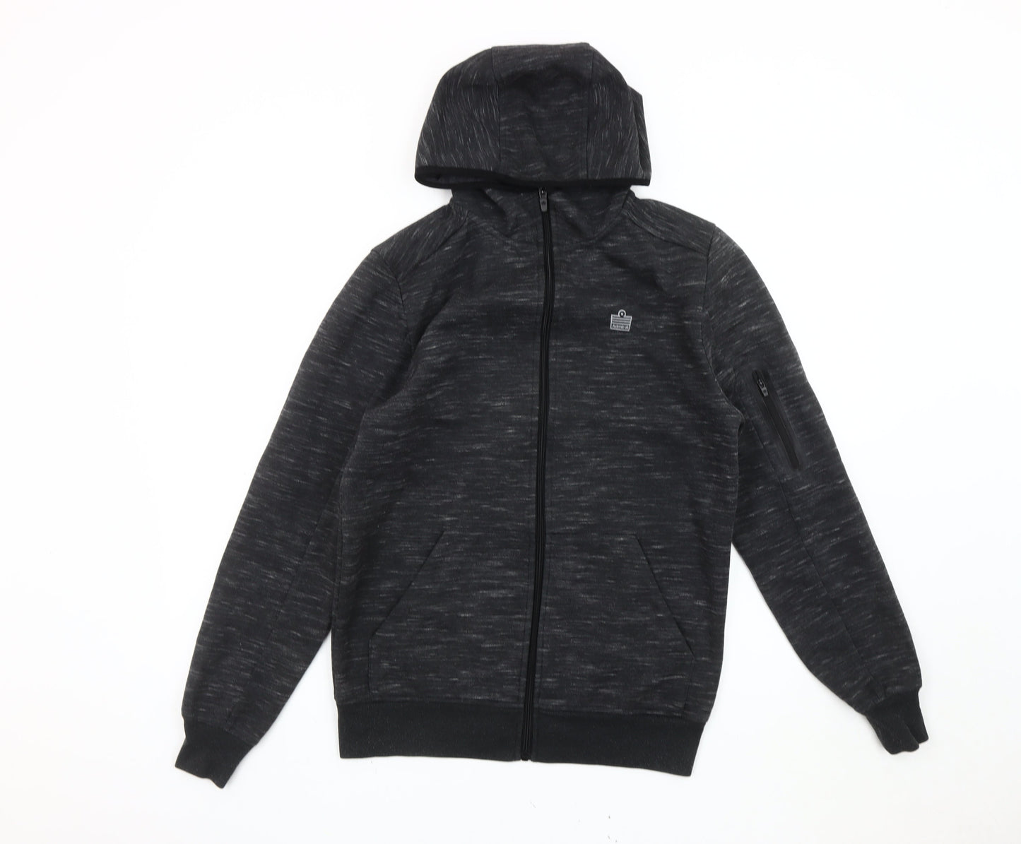 Admiral Mens Black Full Zip Hoodie Size S Regular Fit Gym Training