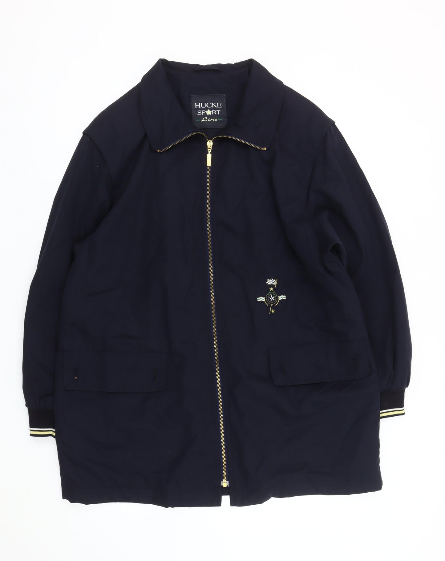 Hucke Sport Line Women’s Blue Cotton Mid-Length Jacket Size 12