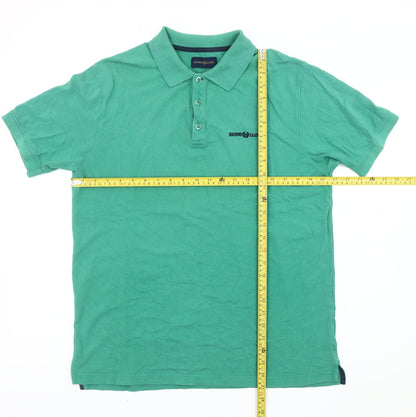 Henri Lloyd Men's Green Polo Shirt M Short Sleeve Cotton