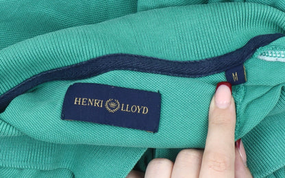 Henri Lloyd Men's Green Polo Shirt M Short Sleeve Cotton
