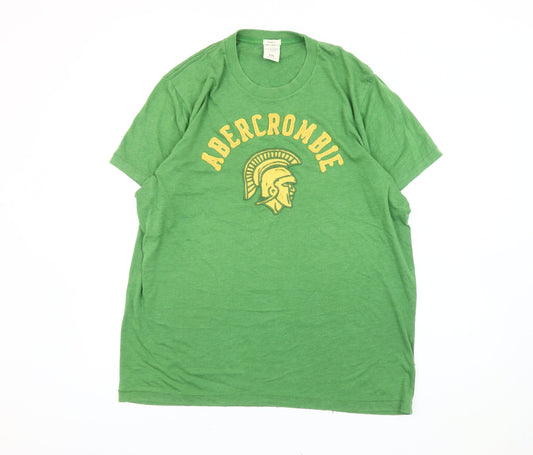 Abercrombie & Fitch Men’s Green 2XL Muscle Fit Graphic T-Shirt