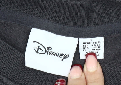 Womens UK Size L Disney Black Pullover Sweatshirt