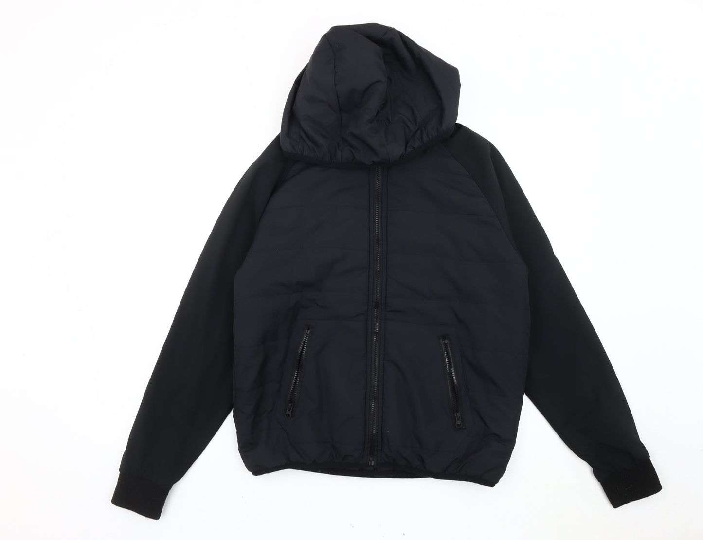Womens UK Size 10 Threadbare Black Puffer Jacket