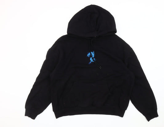 Unisex Adults UK Size M Monki Black Pullover Hoodie