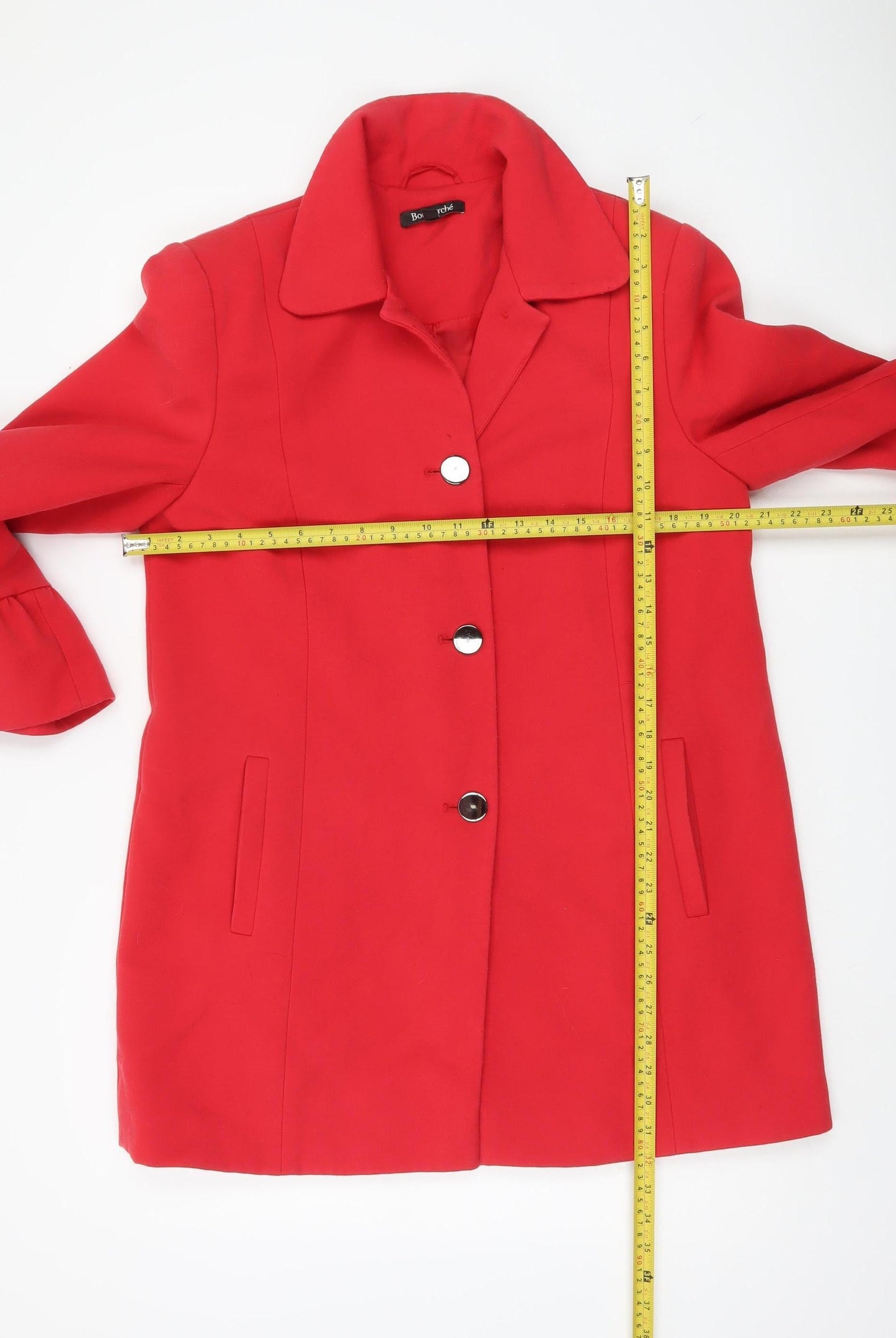 Womens UK Size 12 Bonmarché Red Overcoat