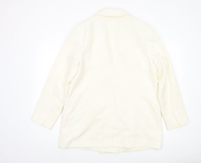 Principles Women Ivory Size 14 Double-Breasted Blazer Jacket
