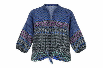 Womens UK Size 10 BHS Multicoloured Tunic Blouse