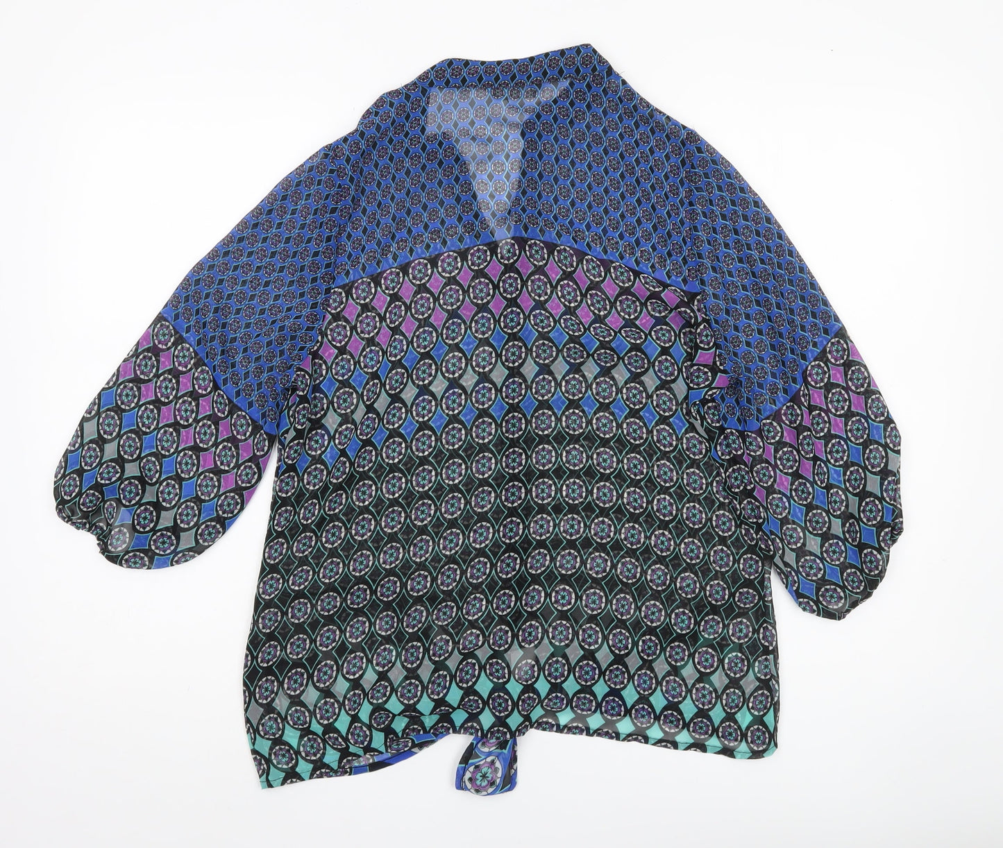 Womens UK Size 10 BHS Multicoloured Tunic Blouse