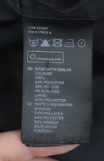 H&M Women's Black Tailored Blazer Size 6 One Button Jacket