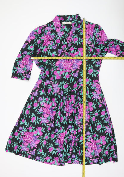 Debenhams Women’s Floral Fit & Flare Dress Size 18 Multicoloured