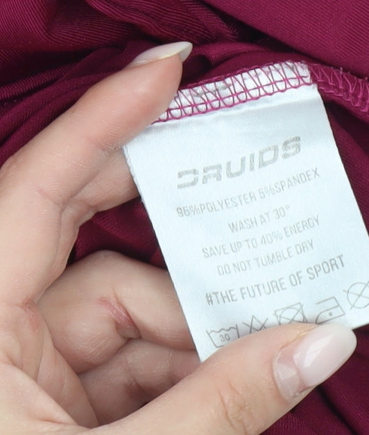 Druids Mens Red Polo Shirt L Short Sleeve Golf Sportswear