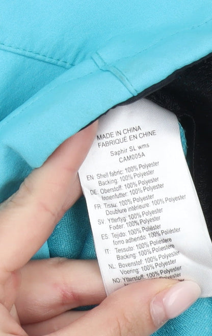 McKINLEY Womens Blue Softshell Jacket Size 14 Hooded Waterproof