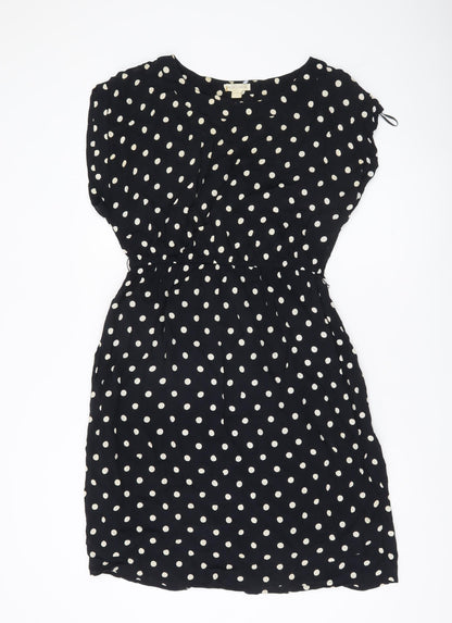 Monsoon Women’s Black Polka Dot Shift Dress Size 12 Knee Length