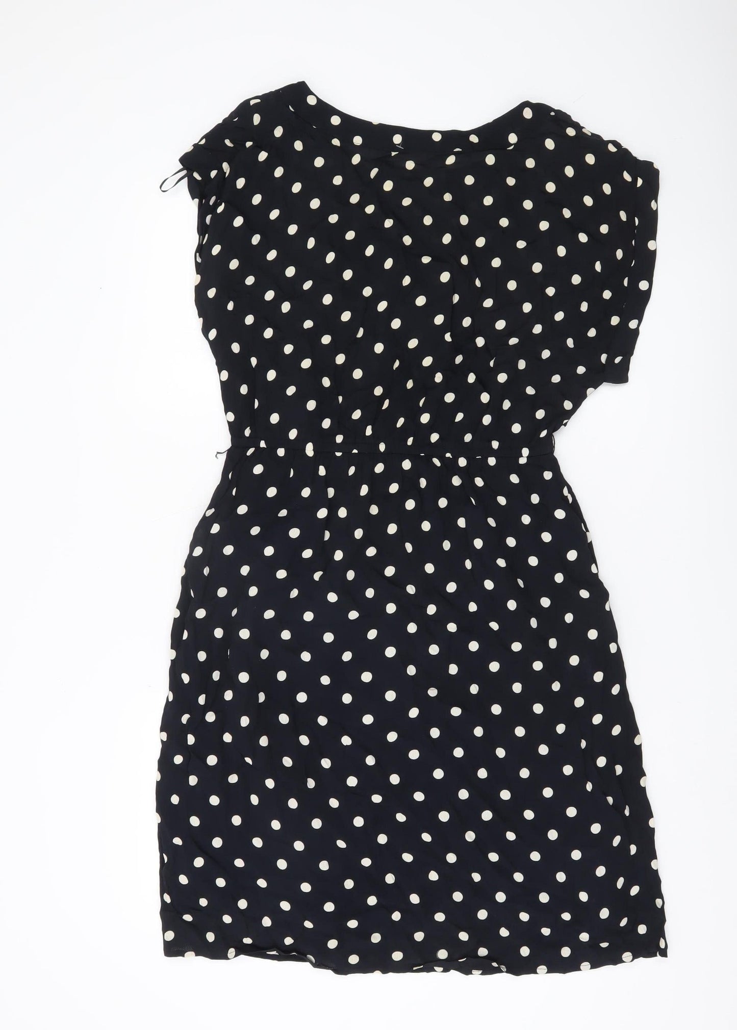 Monsoon Women’s Black Polka Dot Shift Dress Size 12 Knee Length