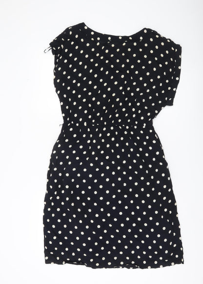 Monsoon Women’s Black Polka Dot Shift Dress Size 12 Knee Length