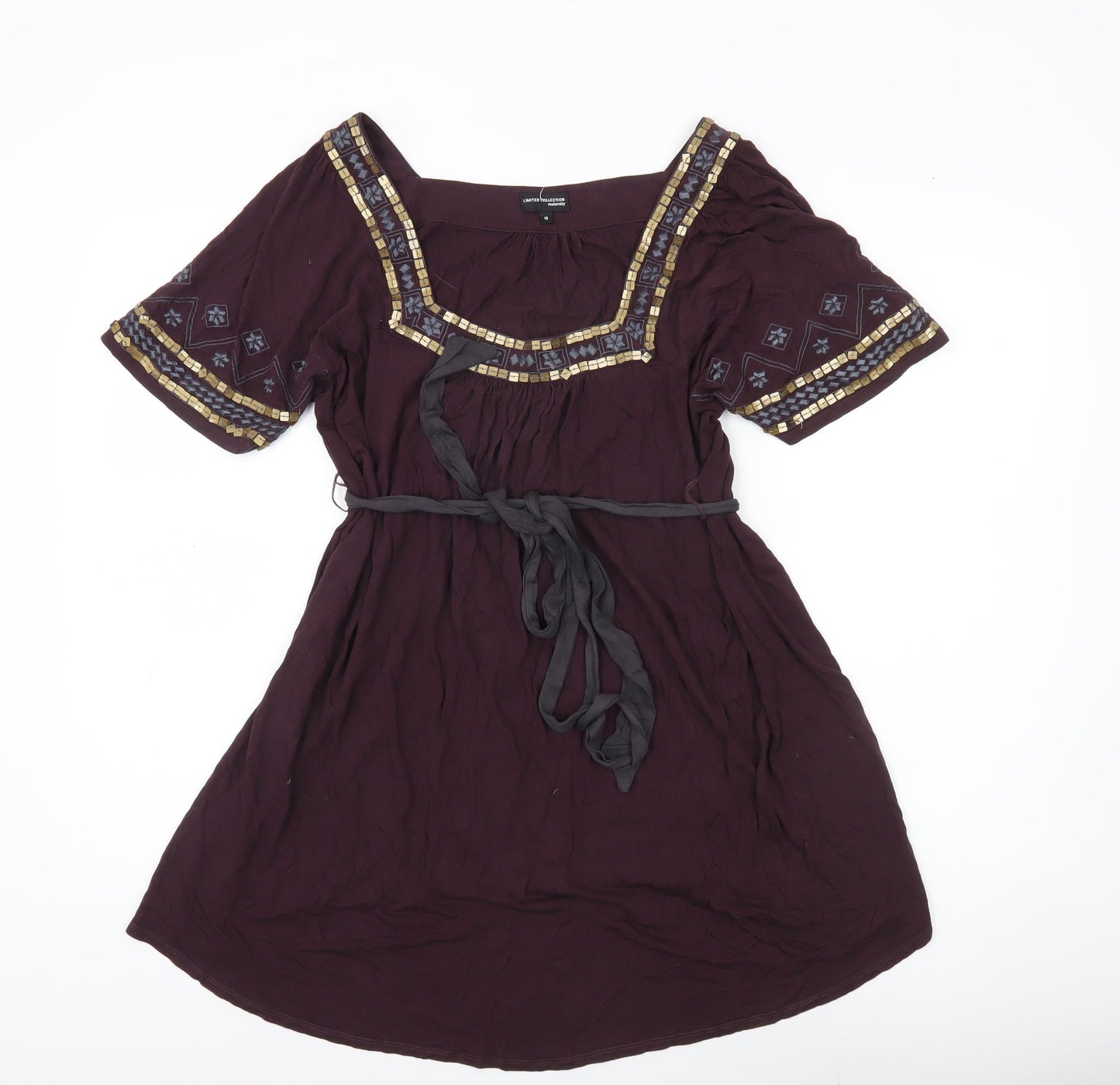 Womens UK Size 18 Marks and Spencer Purple Tunic Blouse