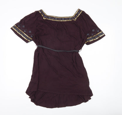 Womens UK Size 18 Marks and Spencer Purple Tunic Blouse