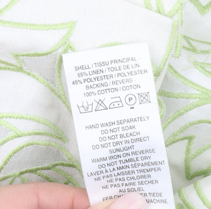 Minuet Women’s Green Floral Sleeveless V-Neck Blouse UK 16