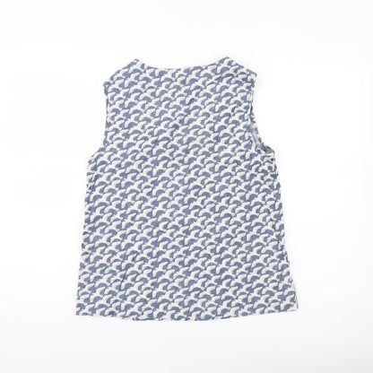 Womens UK Size 8 Seasalt Cornwall Blue Basic Tank