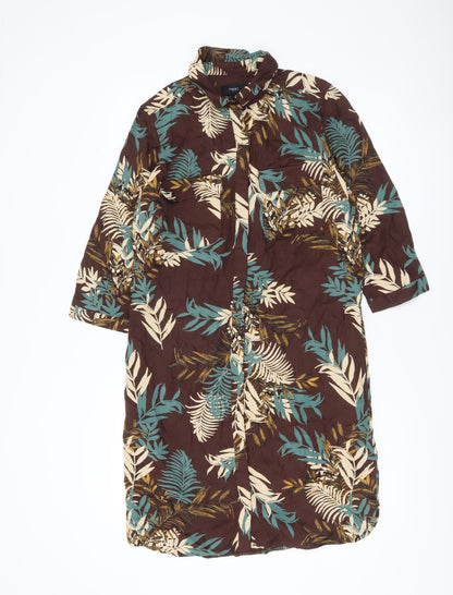 Womens UK Size 10 NEXT Multicoloured Tunic Button-Up