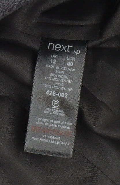 Next Womens Grey Wool Blend Blazer Jacket UK 12 Workwear