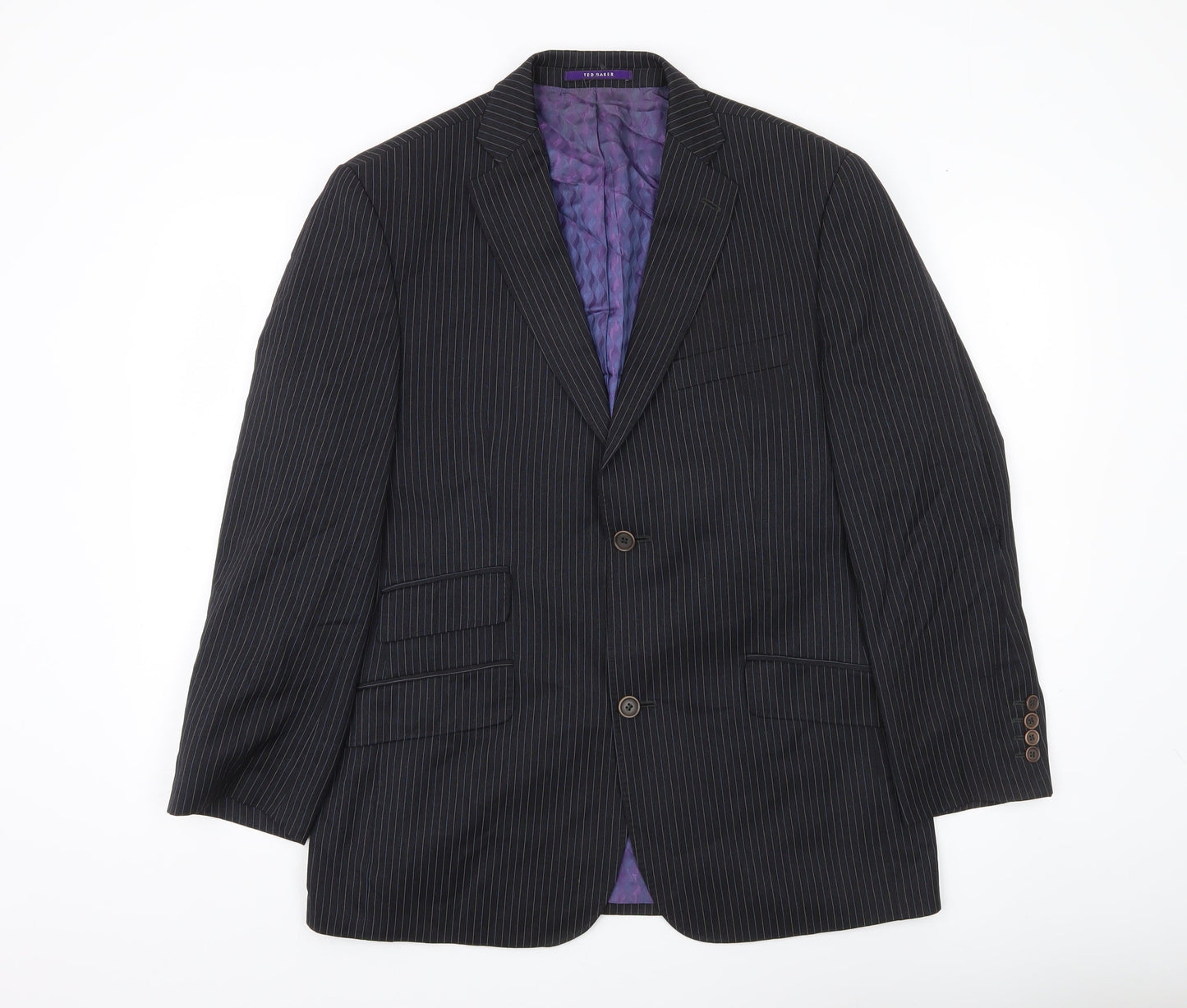 Mens UK Size 40 Ted Baker Regular Black Suit Jacket