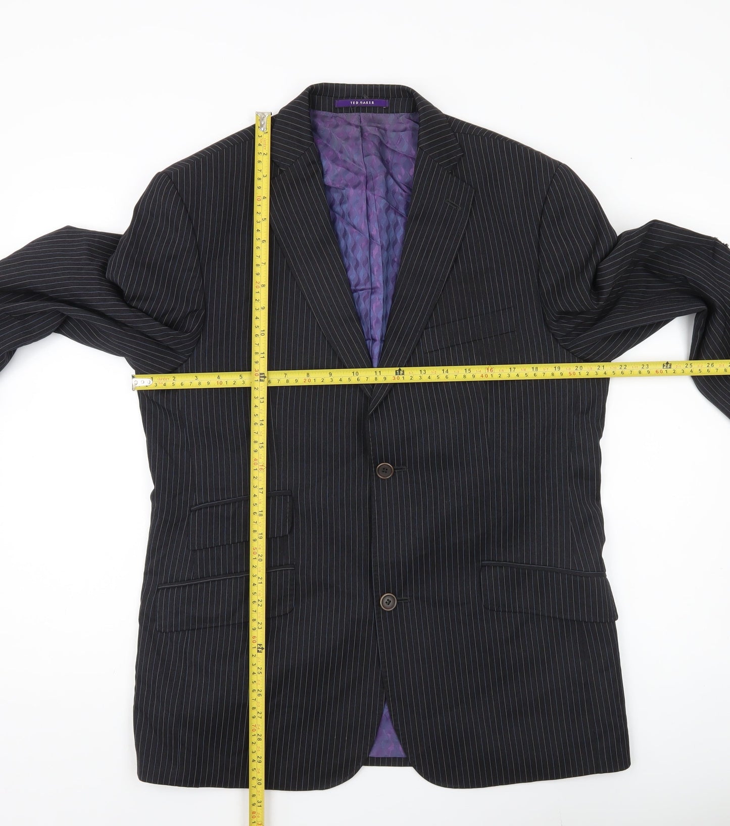 Mens UK Size 40 Ted Baker Regular Black Suit Jacket