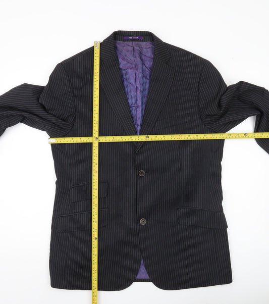 Mens UK Size 40 Ted Baker Regular Black Suit Jacket