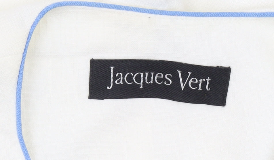 Jacques Vert Women Ivory Suit Jacket UK 10 Short Sleeve Formal Lined