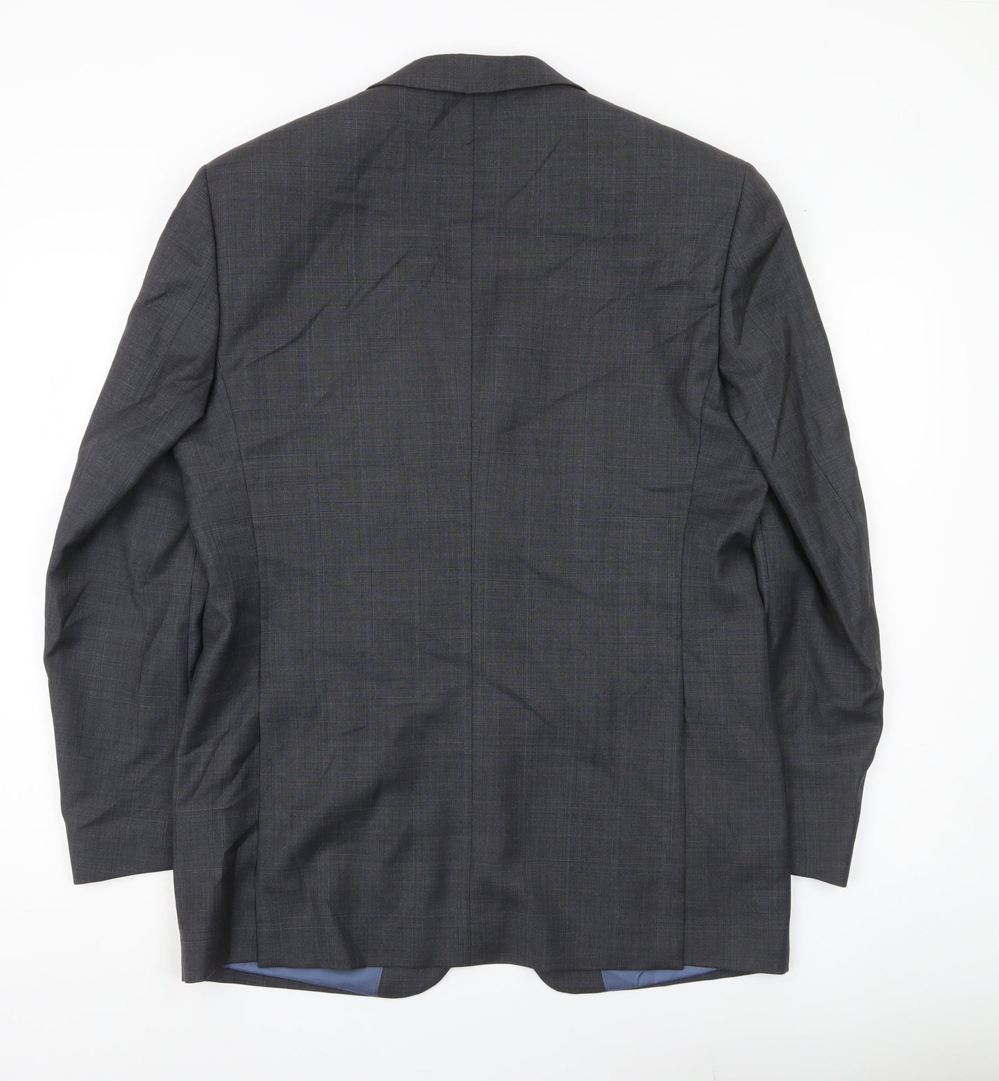 Next Men’s Grey Wool Blazer Jacket 40R Classic Fit Formal Wedding