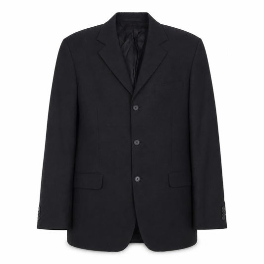 Mexx Mens Black Wool Blend Blazer Jacket UK 40R Classic Fit