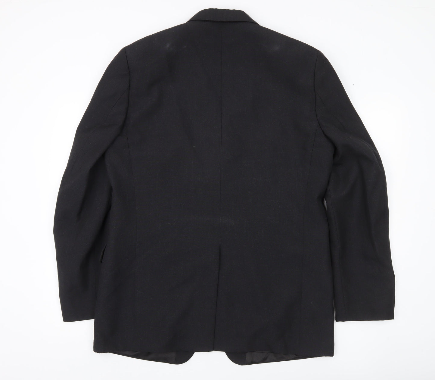 Mexx Mens Black Wool Blend Blazer Jacket UK 40R Classic Fit