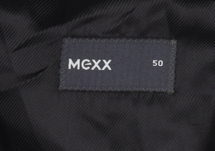Mexx Mens Black Wool Blend Blazer Jacket UK 40R Classic Fit